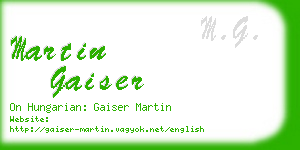 martin gaiser business card
